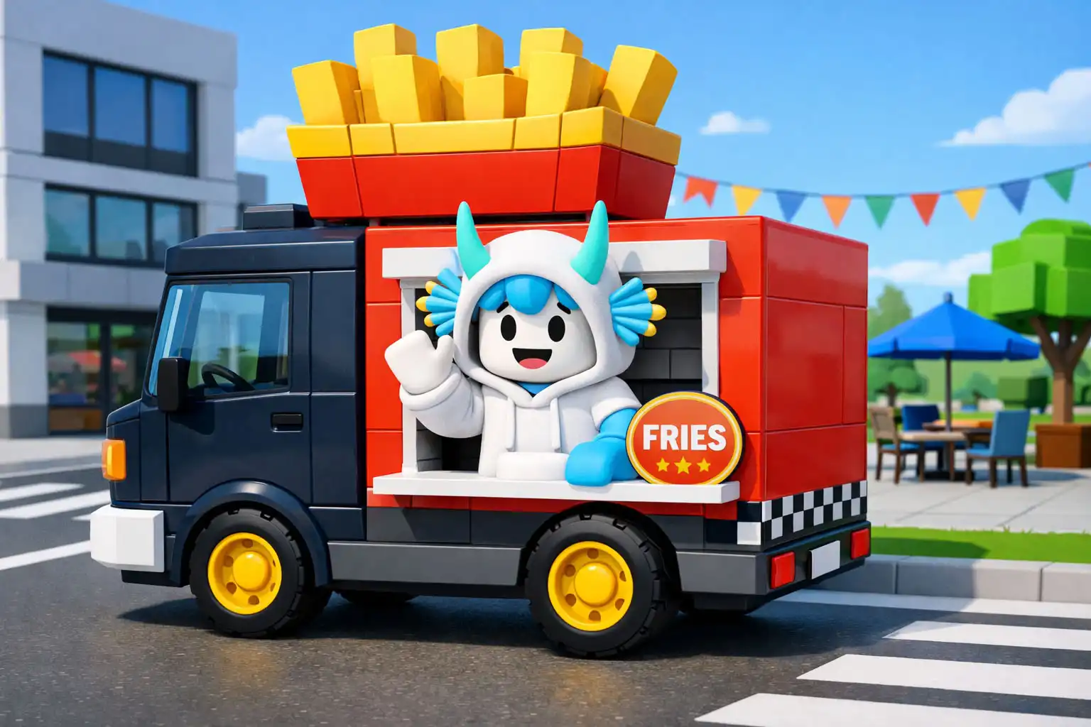 Una Experiencia de Roleplay Inmersiva| La Camioneta de Patatas Fritas LEGO y Sus Nuevos Accesorios