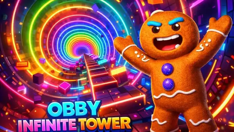 Infinite Tower en Roblox guía completa del obby infinito de Galaxy Store que pone a prueba tu habilidad